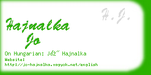 hajnalka jo business card